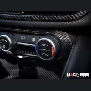 Alfa Romeo Stelvio Air Conditioning Dash Bezel - Carbon Fiber - Pre '20 - Feroce Carbon